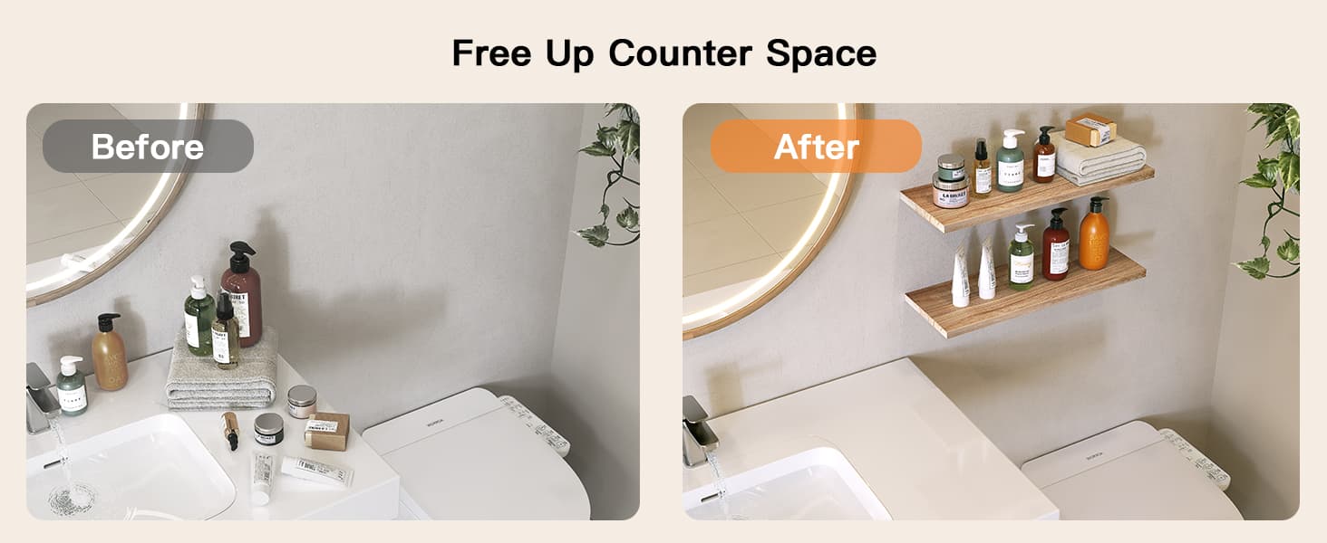 AMADA bathroom wall shelves space-saving basket detail