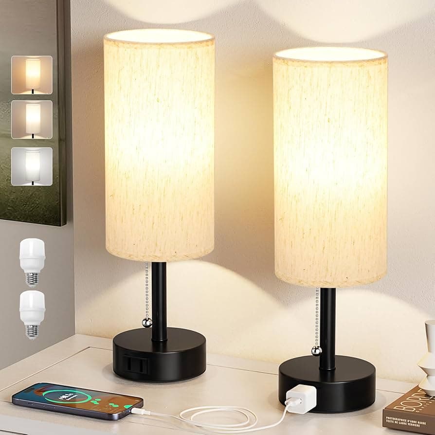 Fenmzee Bedside Table Lamps Set of 2 main product image