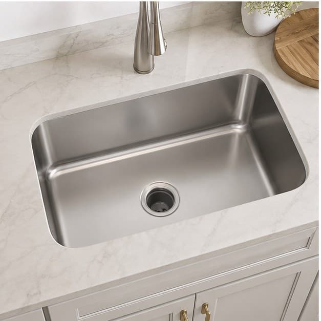 Kraus KHU100-32 undermount single bowl installation detail